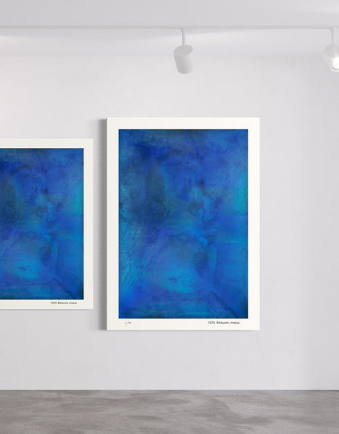 True Blue is a Limited Edition Print by Seth B. Minkin, with rich blues and dynamic textures, reflecting bold and sophisticated design.