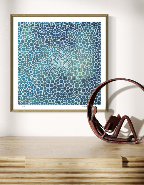 WHITE CIRCLES DEEP OCEAN | limited edition print
