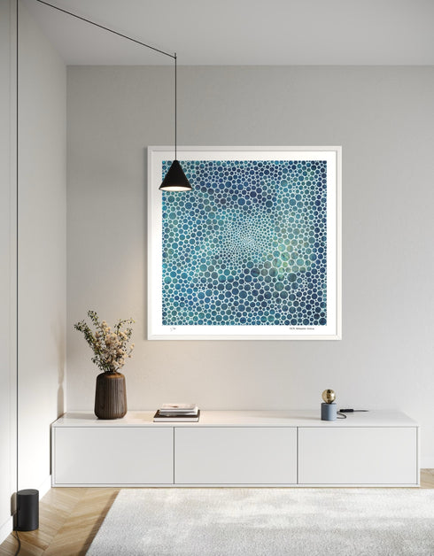 WHITE CIRCLES DEEP OCEAN | limited edition print