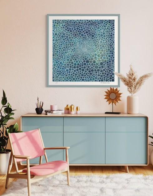 WHITE CIRCLES DEEP OCEAN | limited edition print