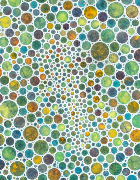 WHITE CIRCLES | framed giclee on canvas print