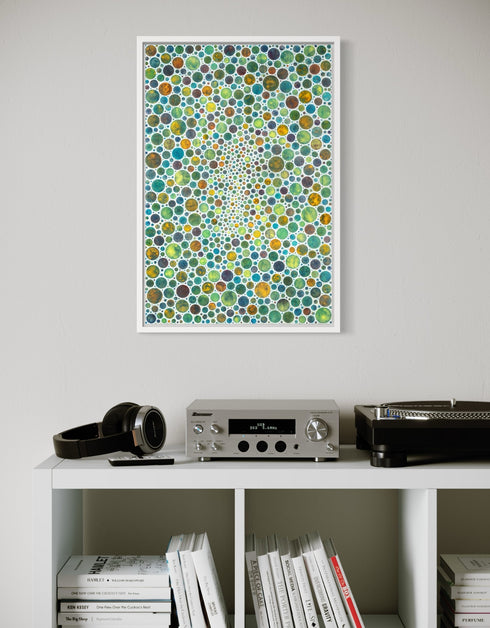WHITE CIRCLES | framed giclee on canvas print