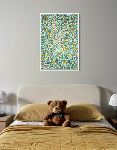 WHITE CIRCLES | framed giclee on canvas print