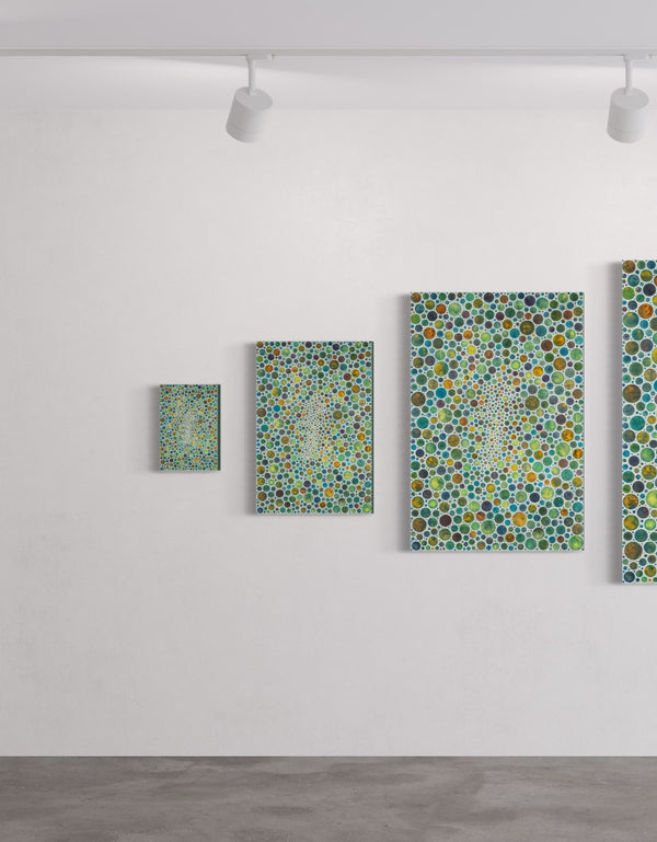 WHITE CIRCLES | framed giclee on canvas print