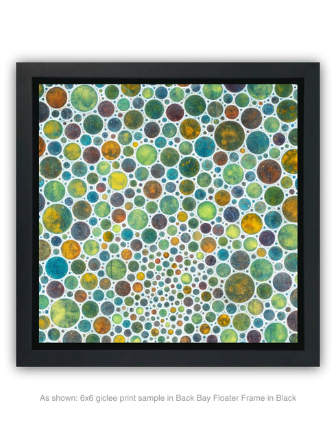 WHITE CIRCLES | framed giclee on canvas print