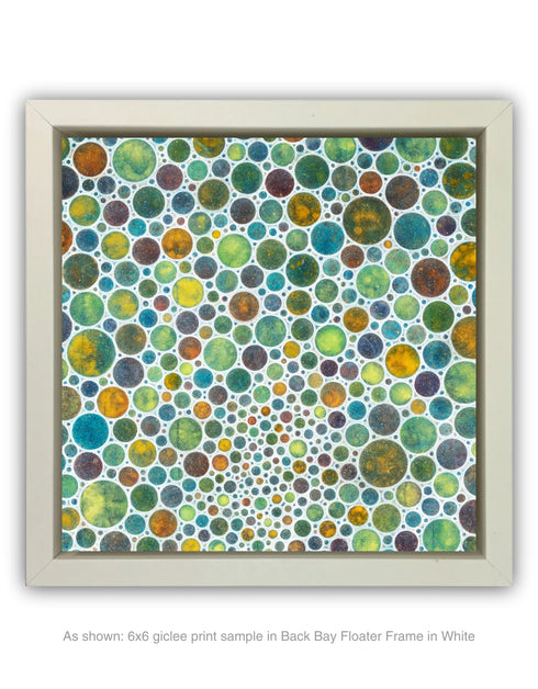 WHITE CIRCLES | framed giclee on canvas print