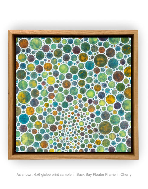 WHITE CIRCLES | framed giclee on canvas print