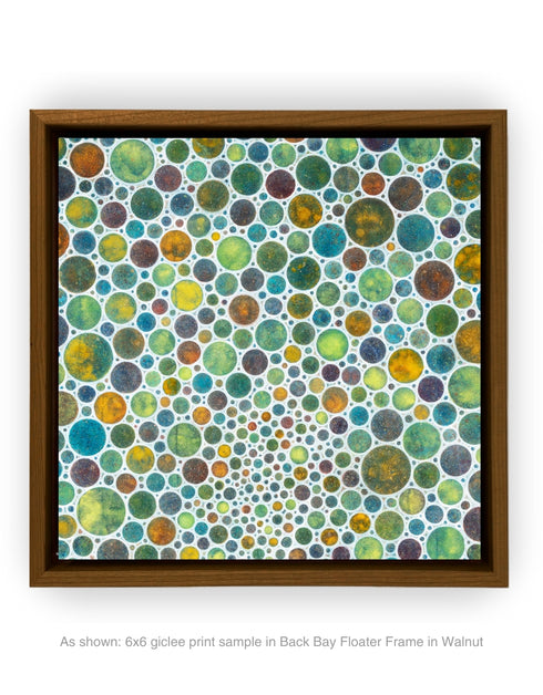 WHITE CIRCLES | framed giclee on canvas print