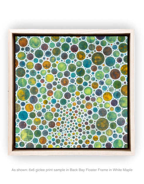 WHITE CIRCLES | framed giclee on canvas print