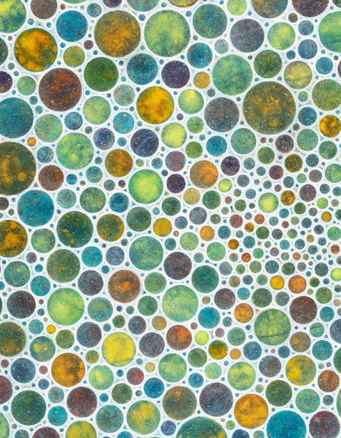 White Circles is a Limited Edition Print by Seth B. Minkin, with minimalist design and intricate textures, showcasing elegant white tones and modern aesthetic.