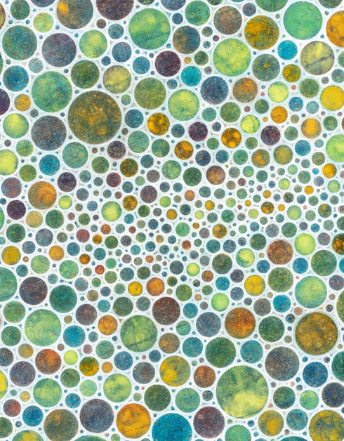 White Circles is a Limited Edition Print by Seth B. Minkin, with minimalist design and intricate textures, showcasing elegant white tones and modern aesthetic.