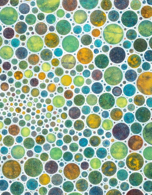 White Circles is a Limited Edition Print by Seth B. Minkin, with minimalist design and intricate textures, showcasing elegant white tones and modern aesthetic.