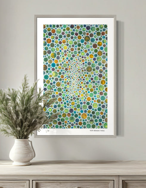 White Circles is a Limited Edition Print by Seth B. Minkin, with minimalist design and intricate textures, showcasing elegant white tones and modern aesthetic.
