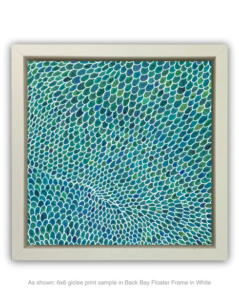 WHITE SCALES DIPTYCH | framed giclee on canvas print