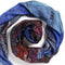 NY Harbor Blue square modal cashmere scarf by Seth B. Minkin