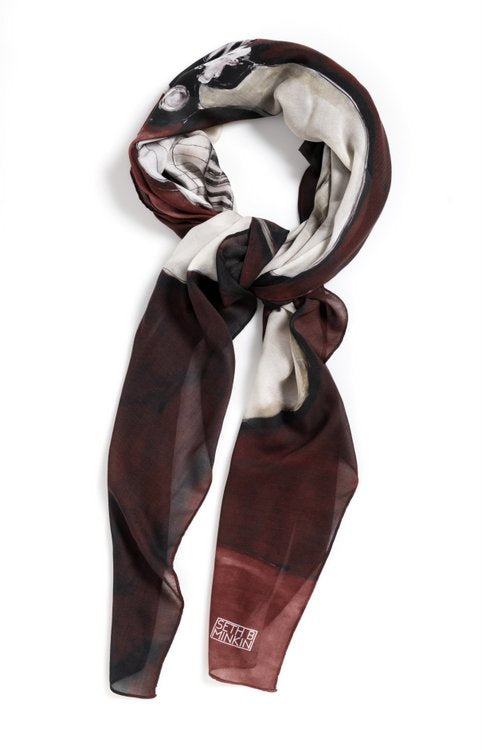 Sumo square modal cashmere scarf by Seth B. Minkin