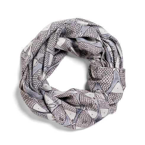 Big Sardines square modal cashmere scarf by Seth B. Minkin