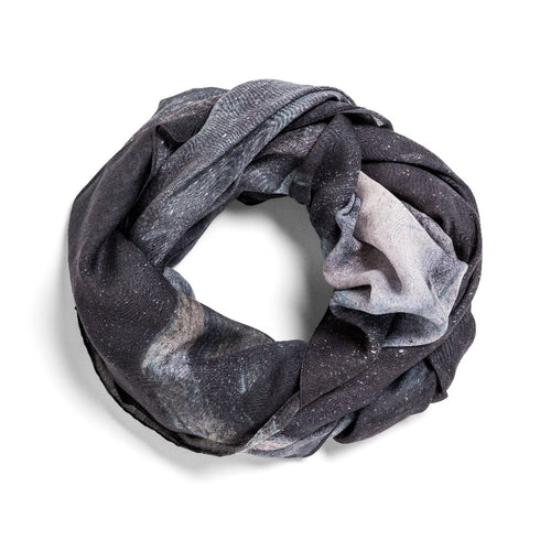 Horse jumbo oblong modal cashmere scarf by Seth B. Minkin