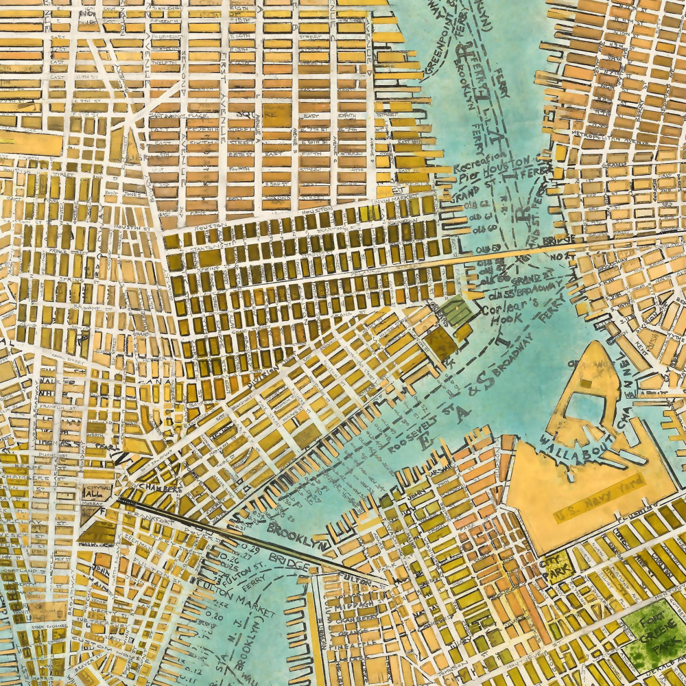 Manhattan Map limited edition print by Seth B. Minkin