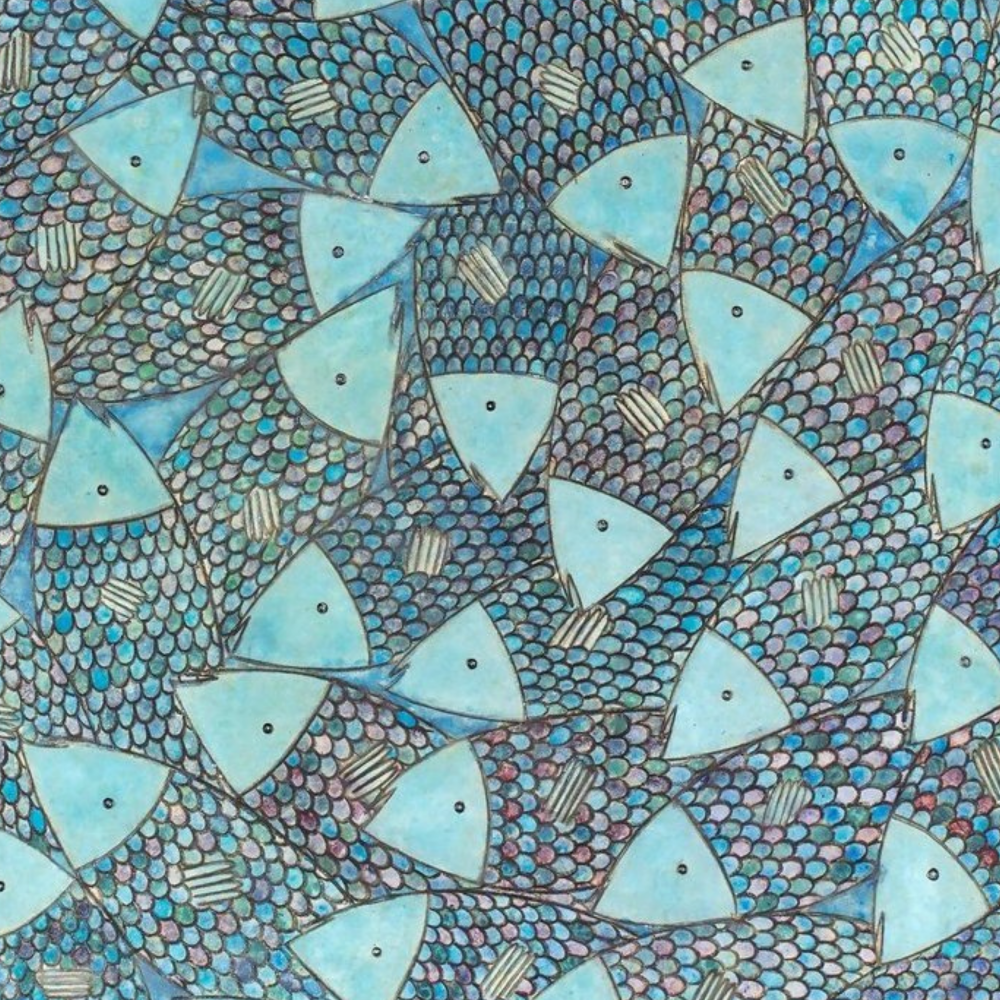 Baby blue sardines limited edition print by Seth B. Minkin