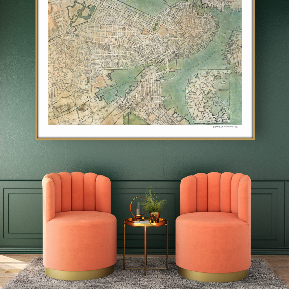 Boston Harbor 1879 limited edition print by Seth B. Minkin