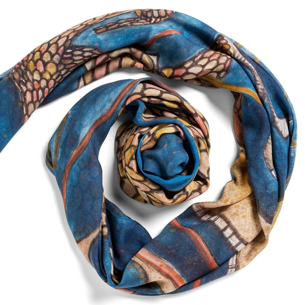 Dragon large oblong modal cashmere scarf by Seth B. Minkin