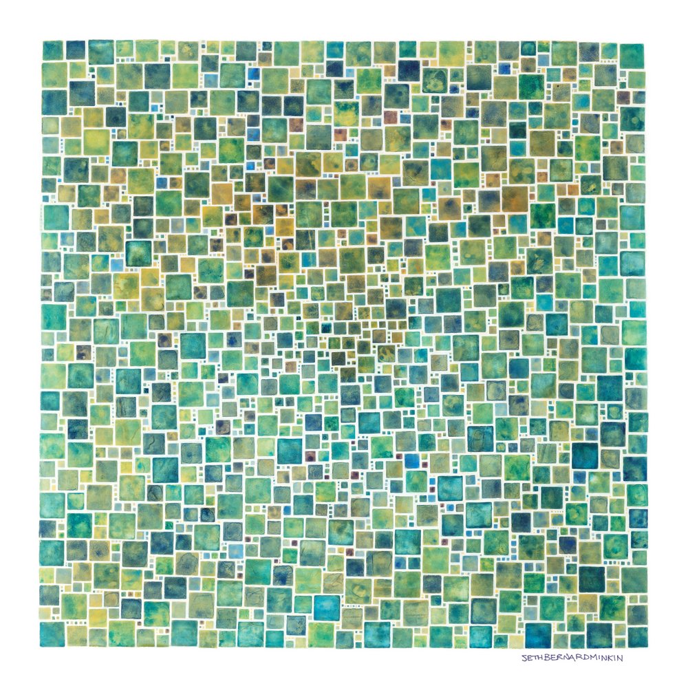 White Squares Square limited edition print by Seth B. Minkin