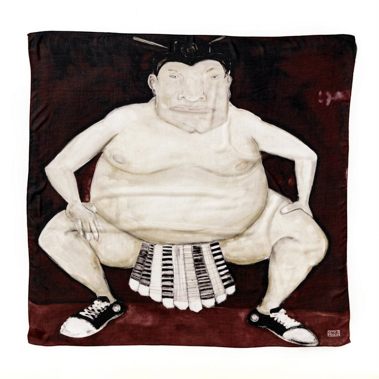 Sumo square modal cashmere scarf by Seth B. Minkin
