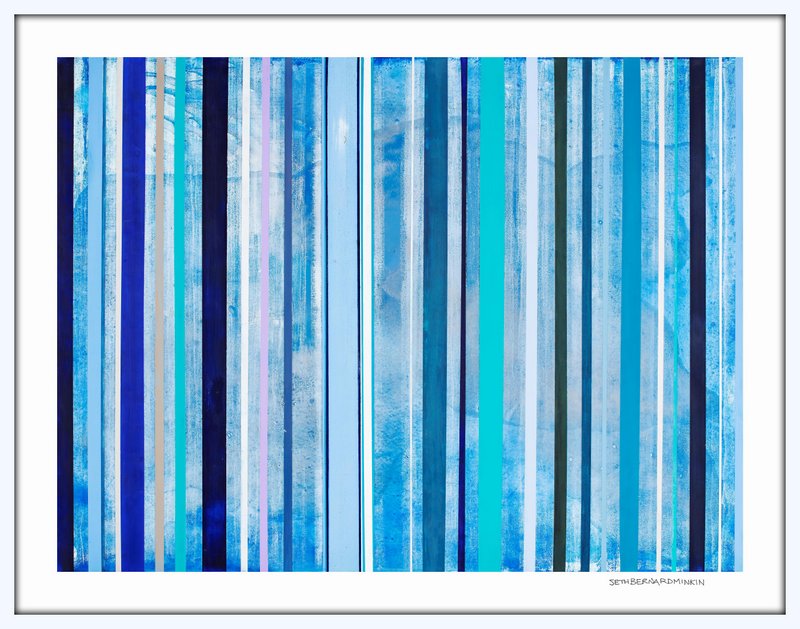 Blue Stripes limited edition print by Seth B. Minkin