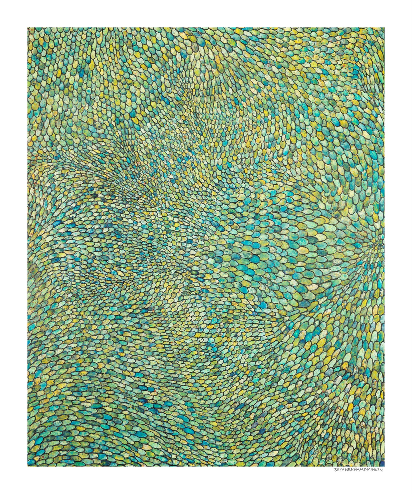 [green scales diptych] [limited edition print set | printed separately] - Seth B. Minkin