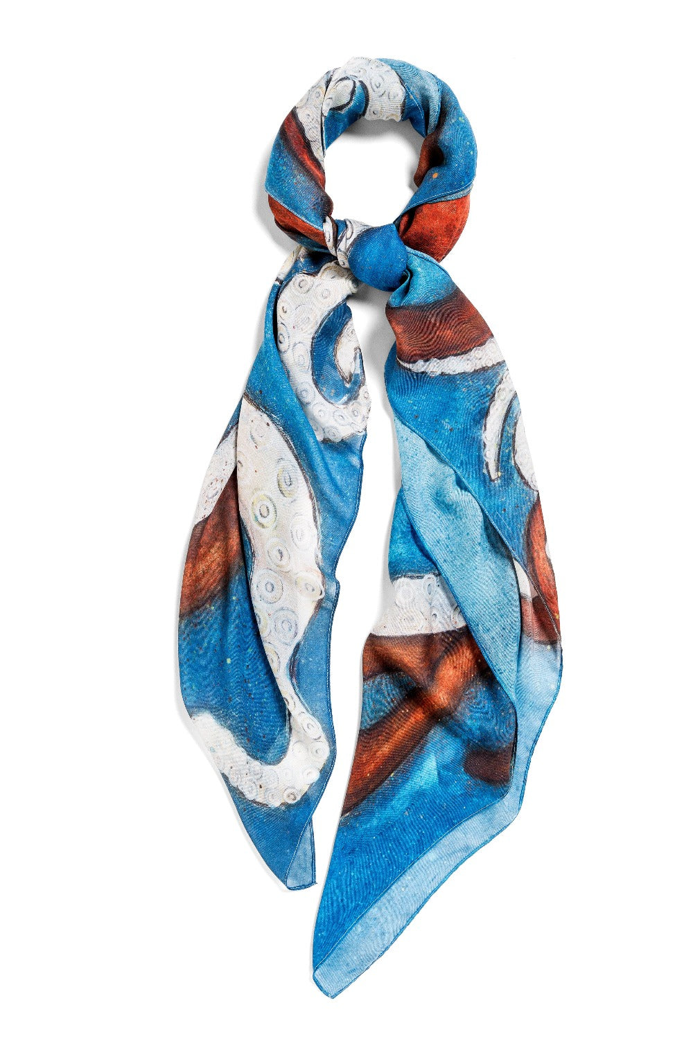 Kracken square modal cashmere scarf by Seth B. Minkin