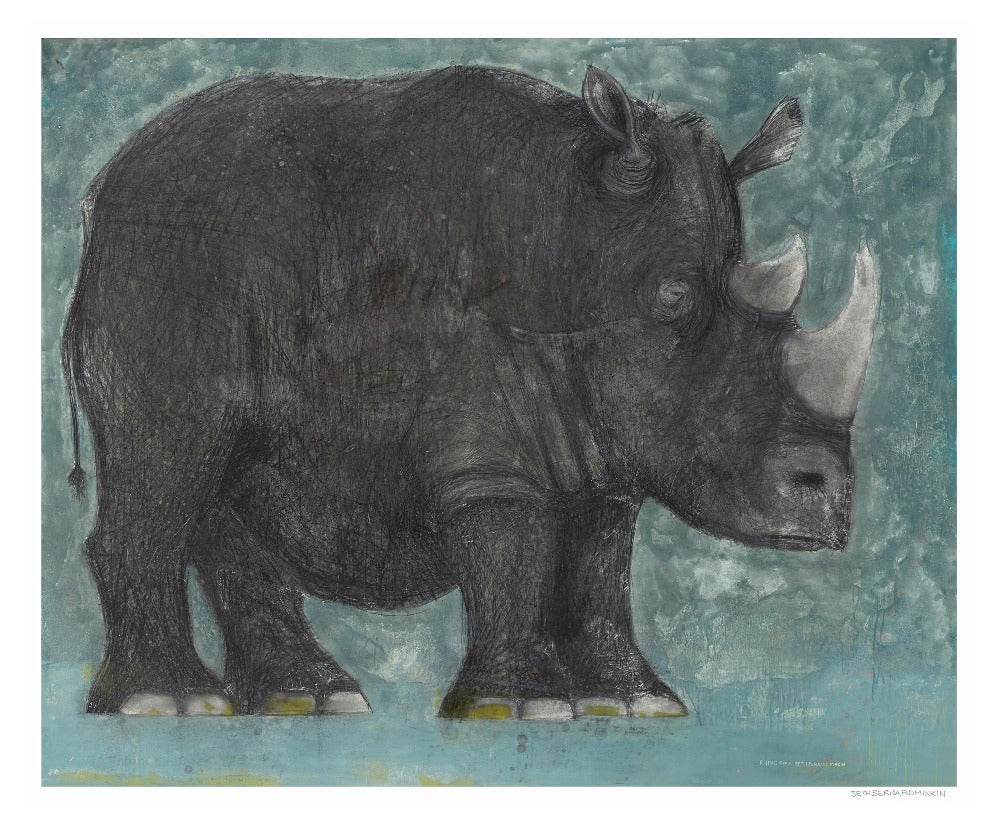 Rhino limited edition print by Seth B. Minkin