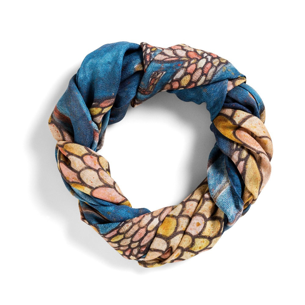 Dragon large oblong modal cashmere scarf by Seth B. Minkin